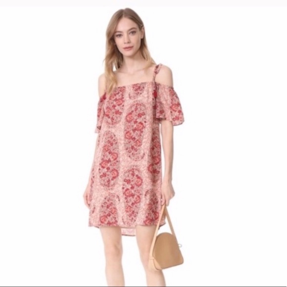 NWT Madewell Silk Cold Shoulder Paisley Dress - Picture 3 of 8